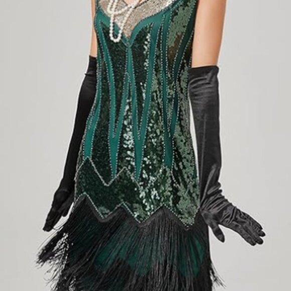1920s Women Gatsby Flapper Dress - Picture 4 of 5